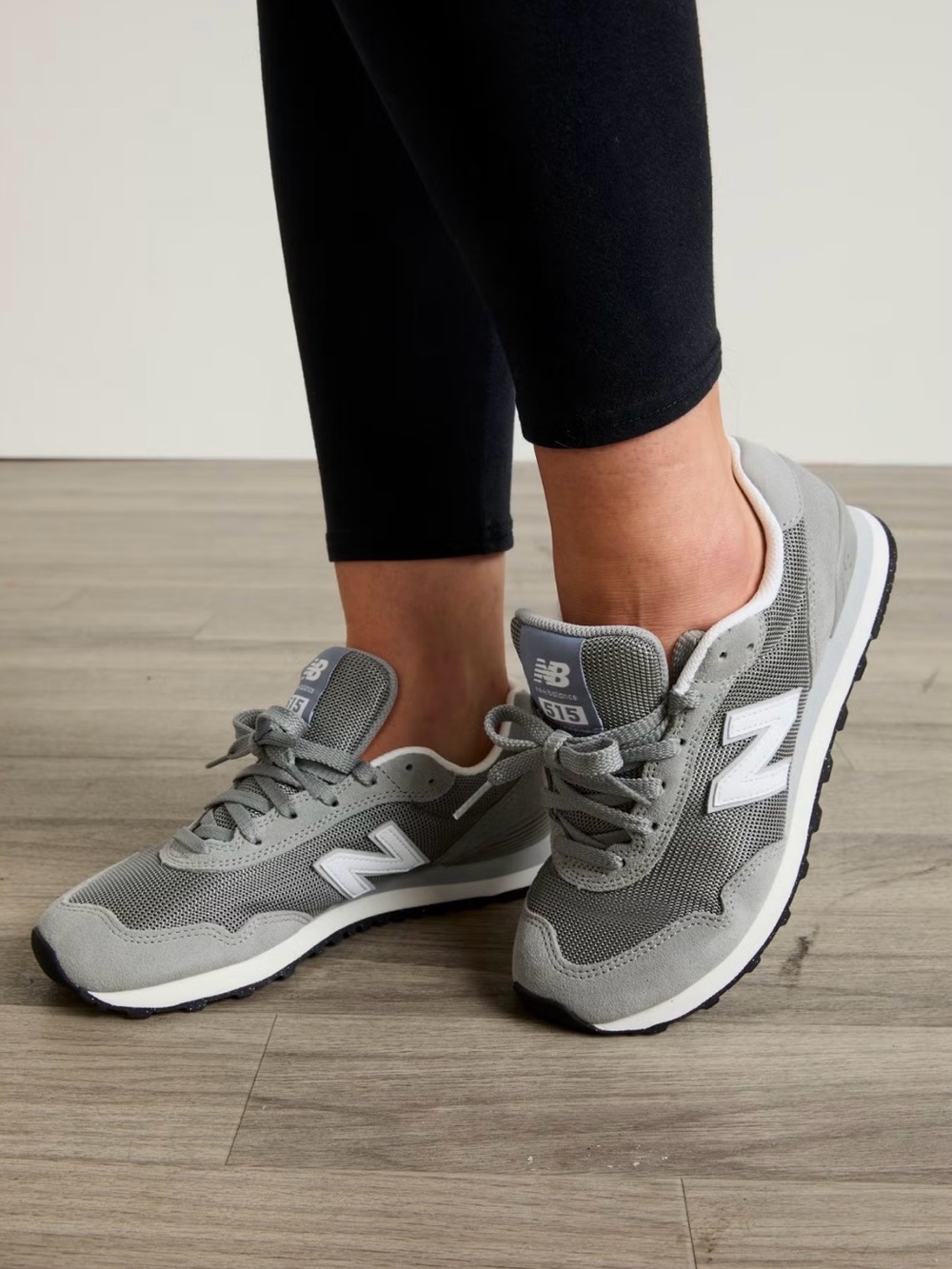 New Balance 515 V3 Classic Light Gray and White Retro Sneakers
